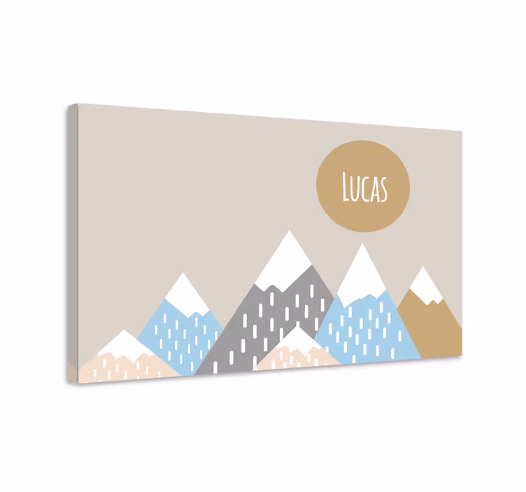 Leinwandbild Kinder "boho" berge illustration - TenStickers