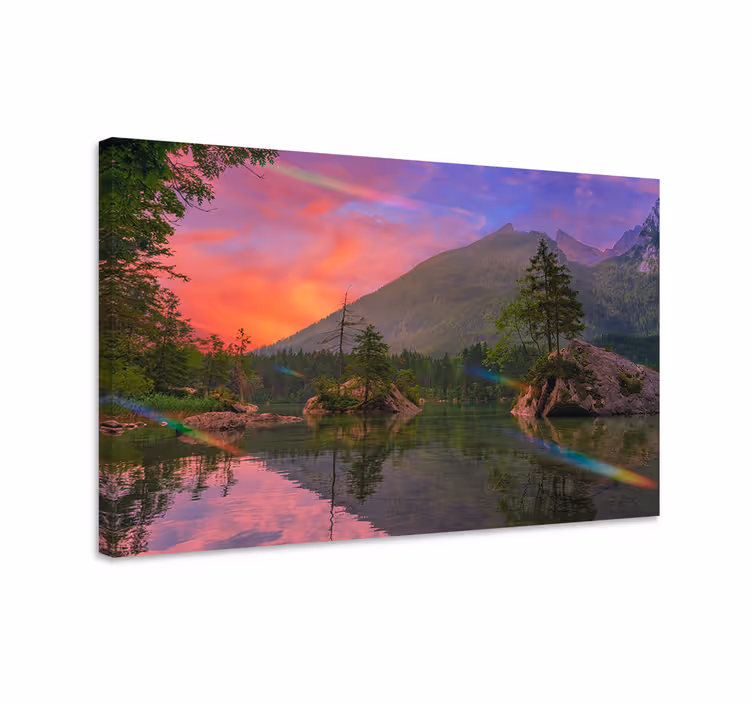 Wandbilder landschaft bergspiegel ruhe - TenStickers