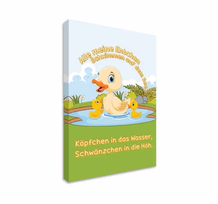 Leinwandbild Kinderzimmer Alle meine Entchen - TenStickers