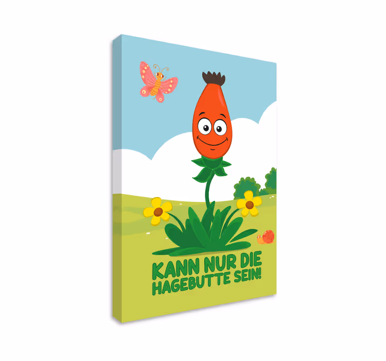 Leinwandbild Lustige Hagebuttenpflanze - TenStickers