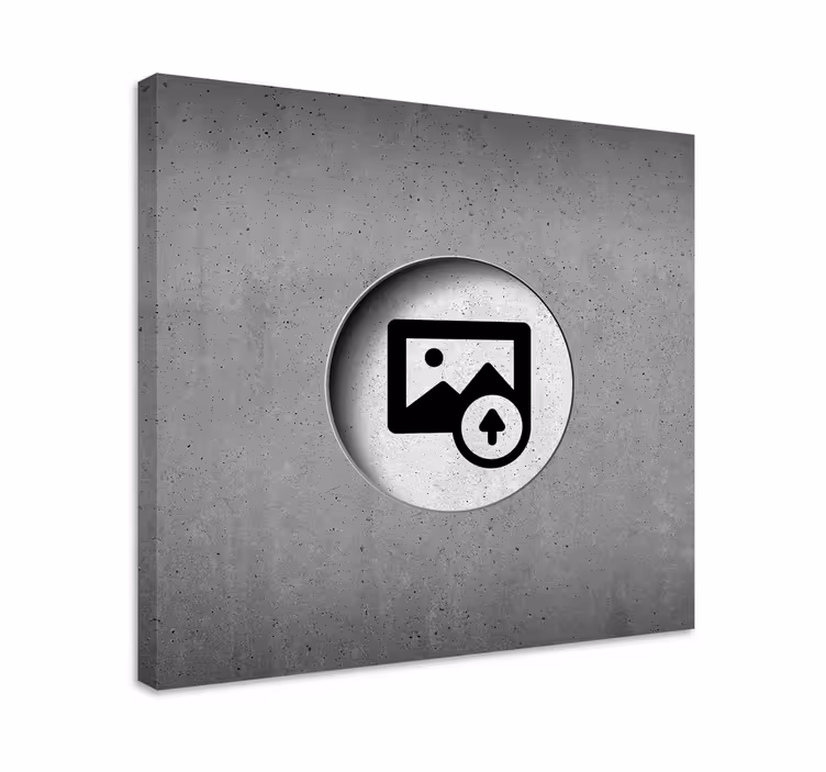 Leinwandbild personalisiert Beton graues Foto - TenStickers