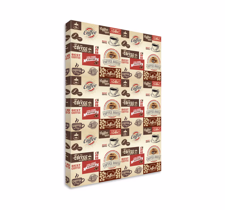 Leinwandbild Küche Retro Kaffee Designs - TenStickers