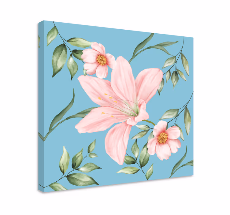 Leinwandbild Blume Romantisches Blumenmuster - TenStickers