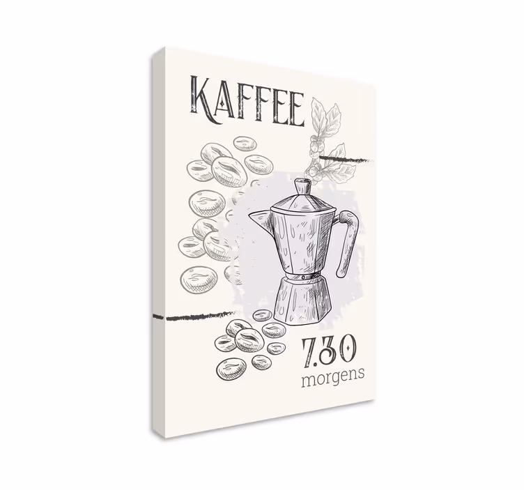 Leinwandbild Küche Kaffee-Muster - TenStickers