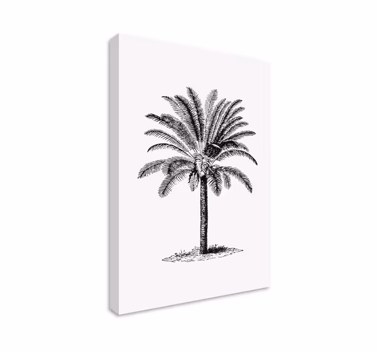 Leinwandbilder Bäume Palme Shilouette - TenStickers