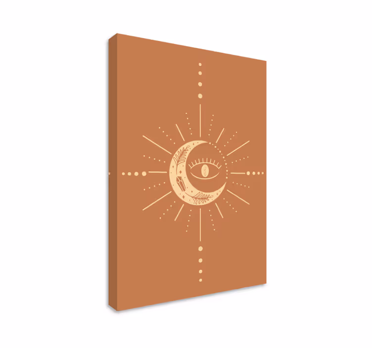 Leinwandbild abstrakt himmlisches halbmond-design - TenStickers