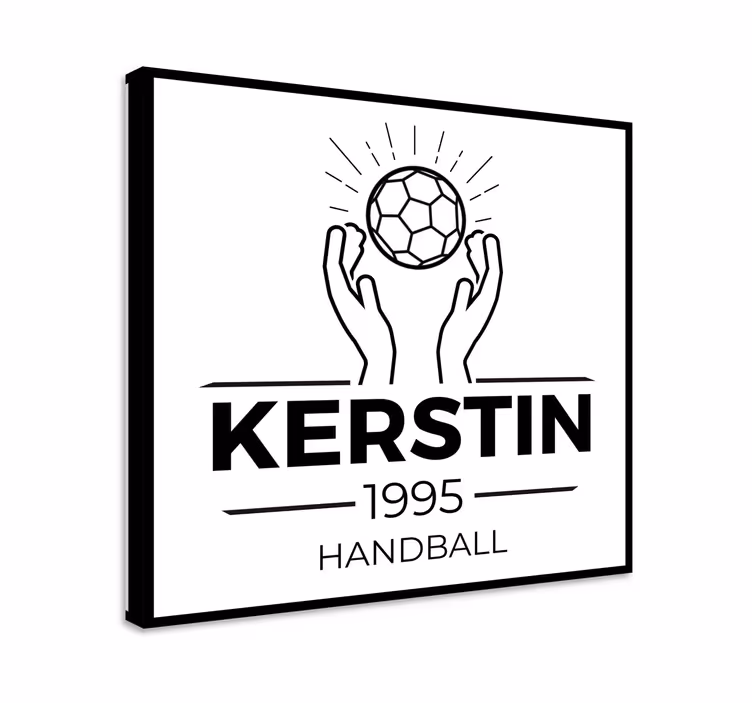 Leinwandbild personalisiert Handball Champion - TenStickers
