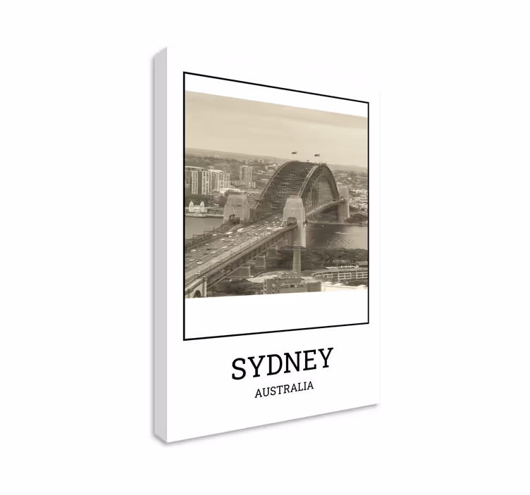 Wandbild Sydney schwarz weiß - TenStickers