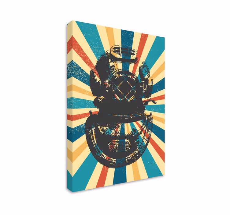 Wandbild Taucherhelm Vintage - TenStickers