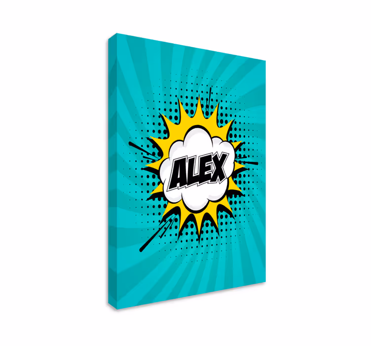 Leinwandbild personalisiert pop-Art-Name - TenStickers