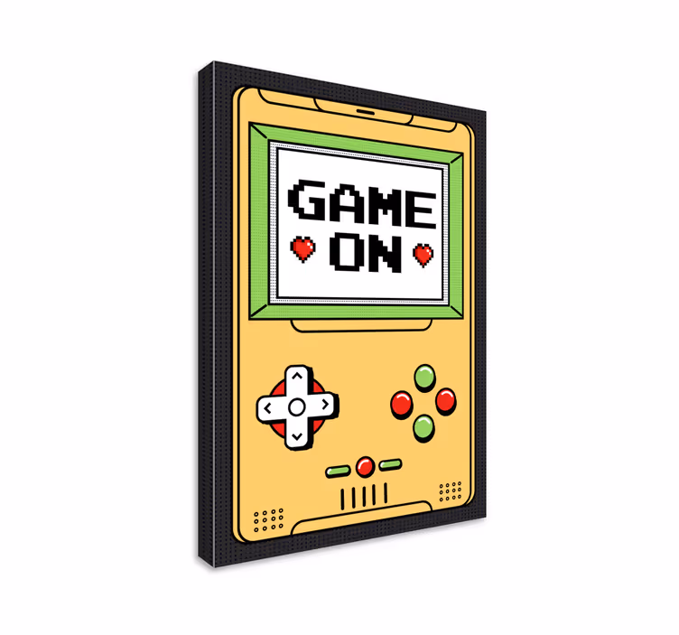 Leinwandbilder Konsole mit "Game On" - TenStickers