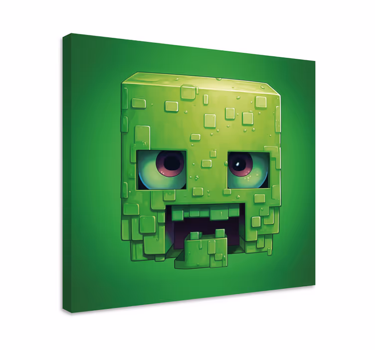 Leinwandbilder unheimlicher Pixel-Charakter - TenStickers
