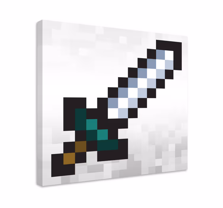 Leinwandbilder pixel Schwert - TenStickers