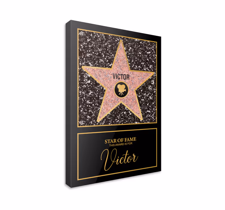 Wandbild individueller Star of Fame Wohnzimmer - TenStickers