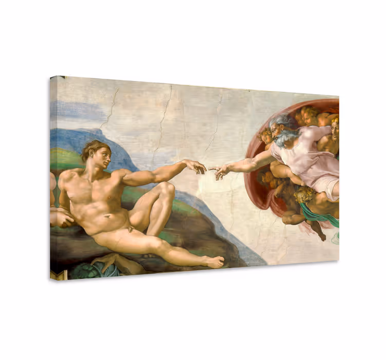 Kunst Leinwand die Schöpfung des Adam Gemälde - TenStickers