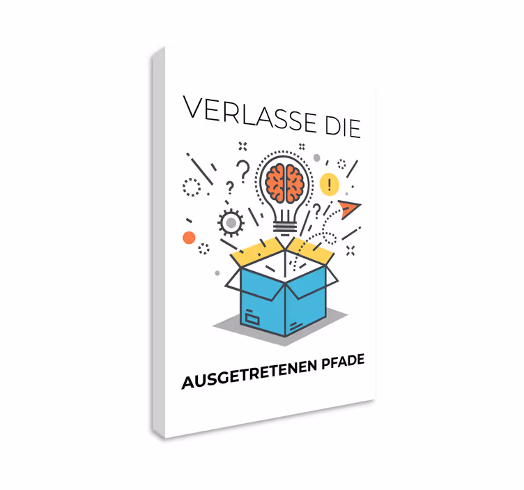 Moderne Wandbilder "anders denken" Kasten - TenStickers
