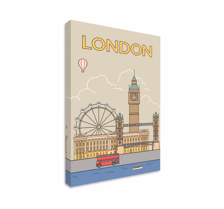 London Sehenswürdigkeiten Leinwandbild - TenStickers