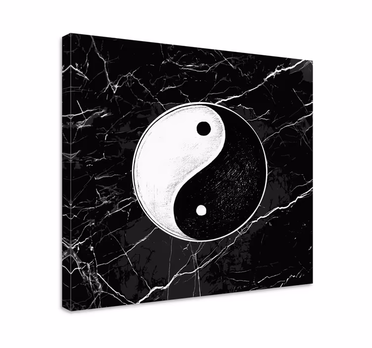 Wandbild Yin Yang Marmor Design - TenStickers