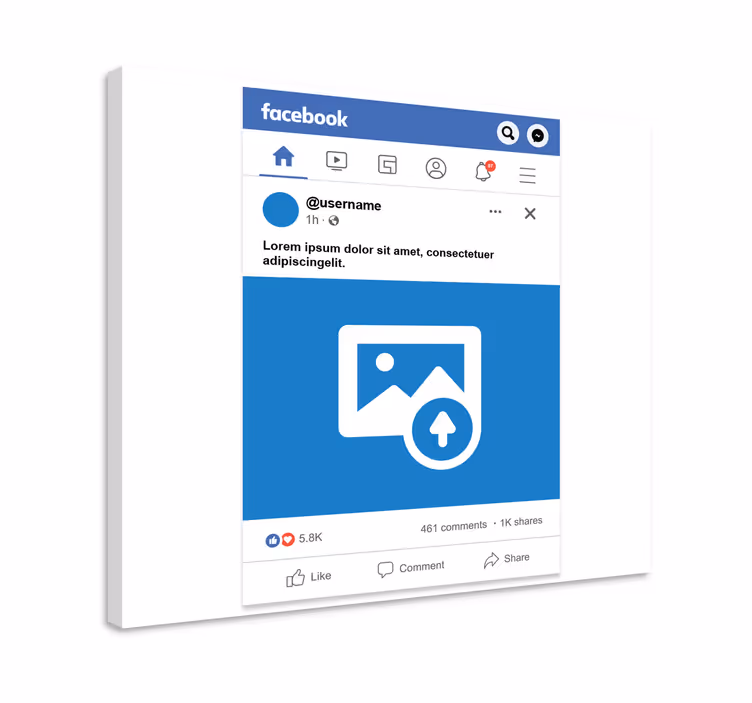 Leinwandbild Facebook Bildschirm personalisiert - TenStickers