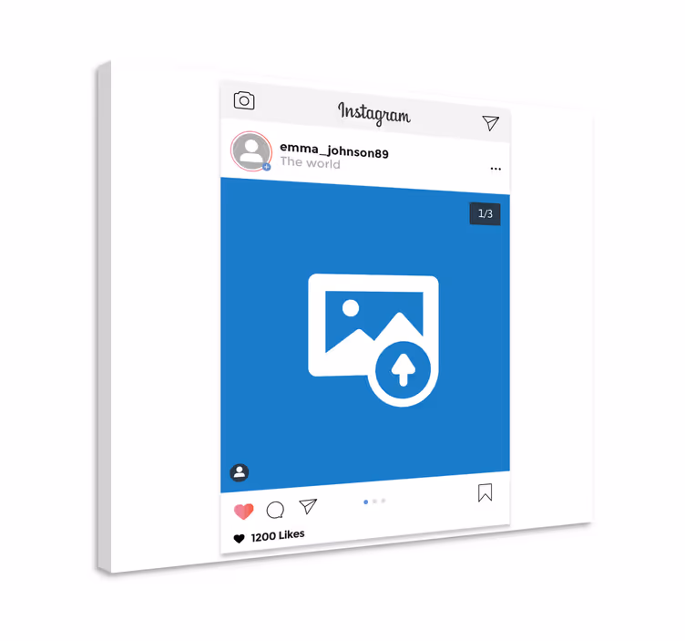 Leinwandbild Insta Bildschirm personalisiert - TenStickers