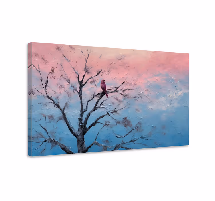 Leinwandbild Vogel in einem Baum Gemälde - TenStickers