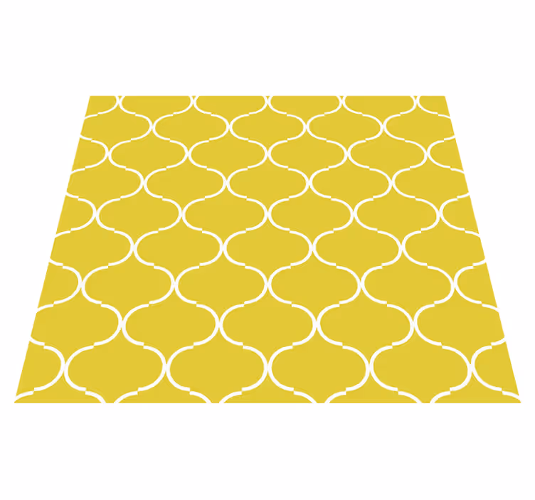 Vinyl Teppich gelb geometrisches linienmuster - TenStickers