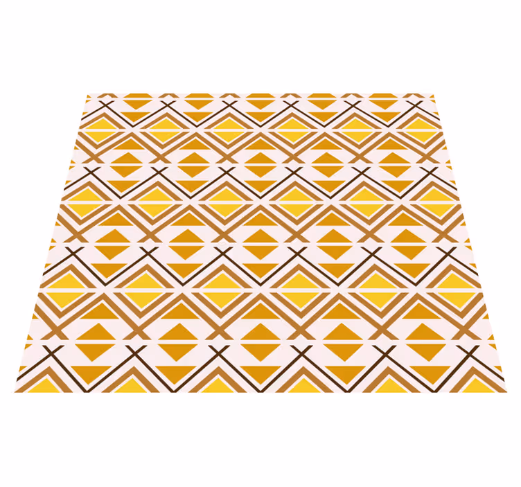 Vinyl Teppich gelb geometrisches grafikdesign - TenStickers