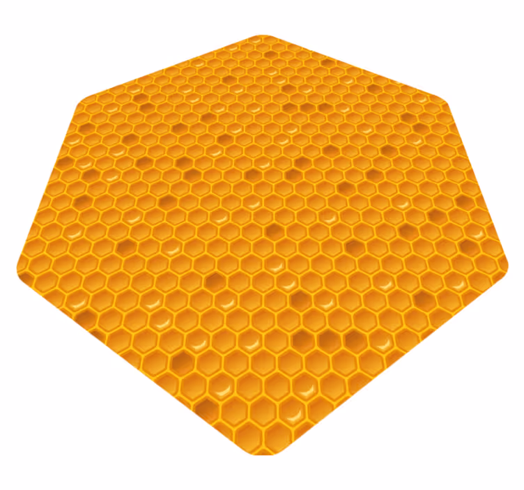 Vinyl Teppich gelb wabendesign - TenStickers