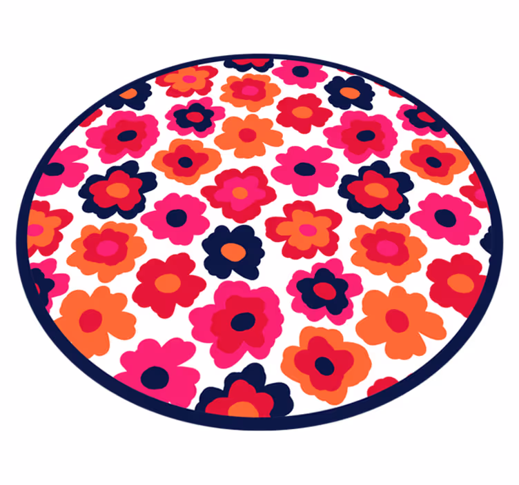 Vinyl Teppich Blumen roter mohn - TenStickers