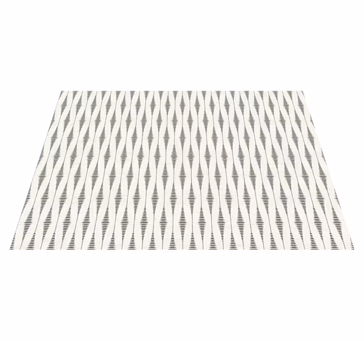 Vinyl Teppich modern rabaul ikat grau und beige - TenStickers
