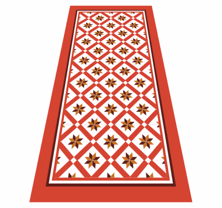 Vinyl Teppich Küche hydraulisch rot - TenStickers