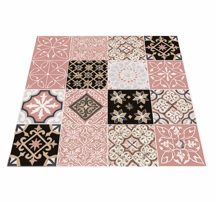 Vinyl Teppich Wohnzimmer rosa zement - TenStickers
