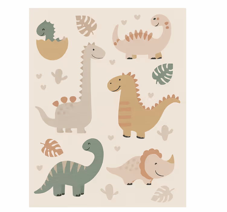 Vinylteppich kindlich beiges jura-design - TenStickers