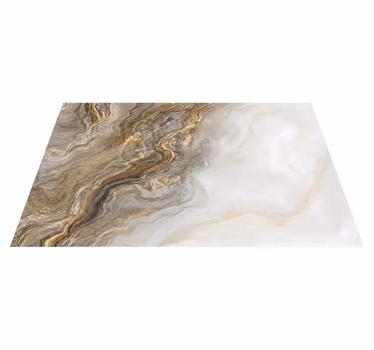 Vinyl Teppich Marmor taupe onyx-effekt - TenStickers