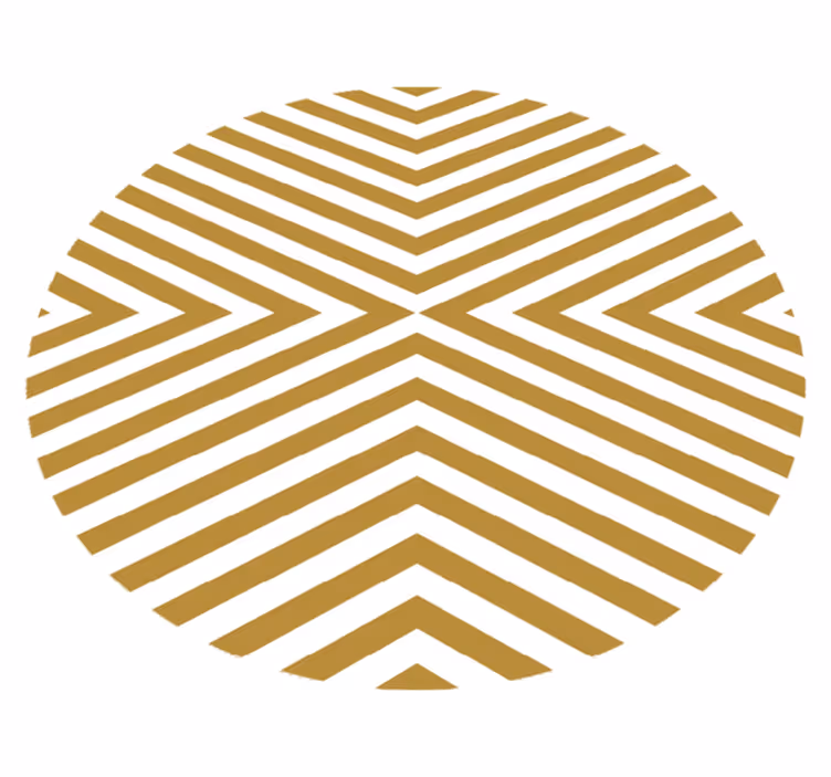 Vinyl Teppich Esszimmer senffarbenes chevron-muster - TenStickers