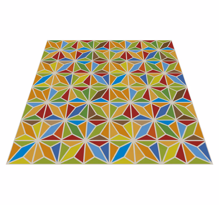 Vinyl Teppich Esszimmer kaleidoskopische geometrische kachel - TenStickers