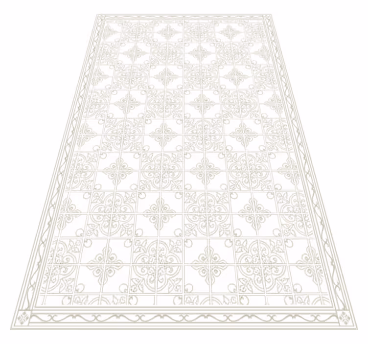 Vinyl teppich wohnzimmer beige ornamentalmatte - TenStickers