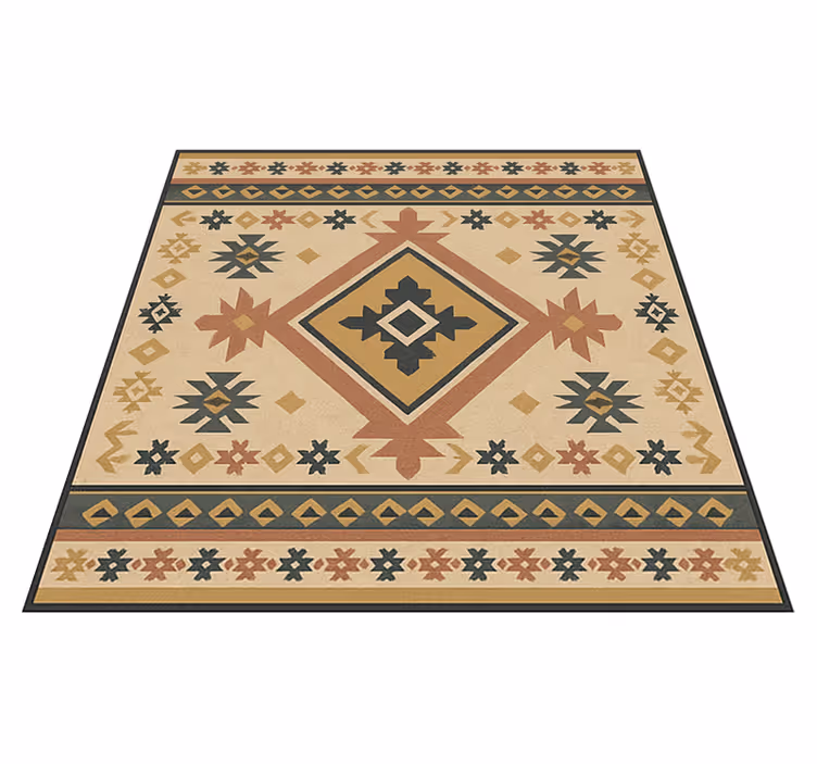 Vinyl teppich bad im boho-muster - TenStickers