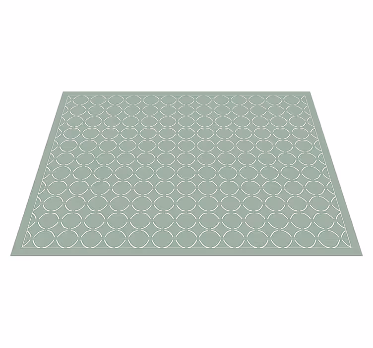 Vinyl teppich küche in sanftem celadon-gitter - TenStickers