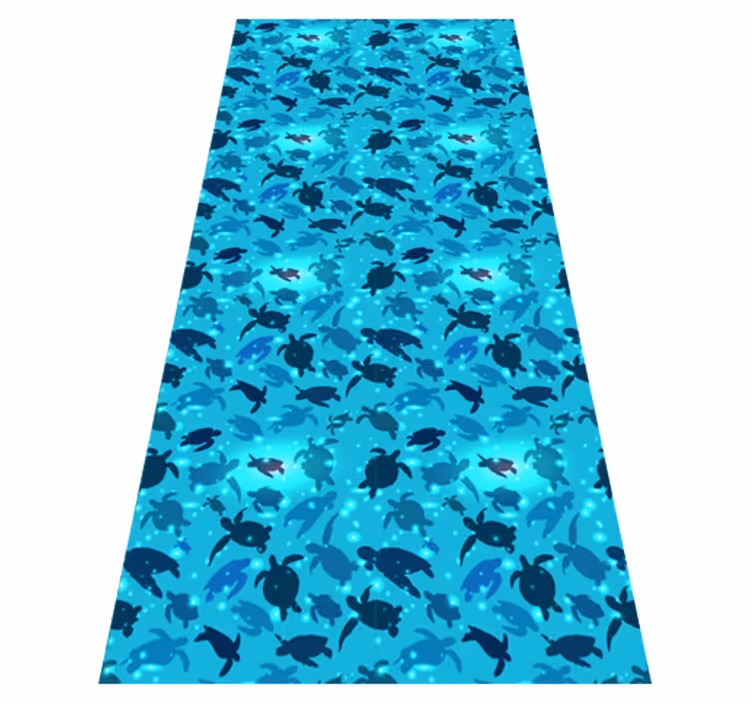 Vinyl teppich tiere schwimmende schildkröten - TenStickers