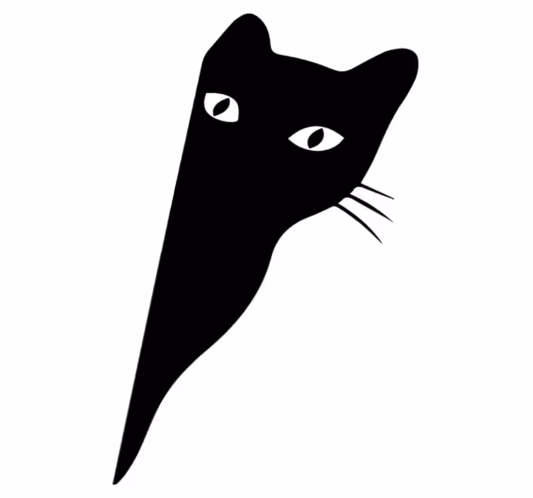 Vinyl teppich tiere mit schnurrender katze - TenStickers