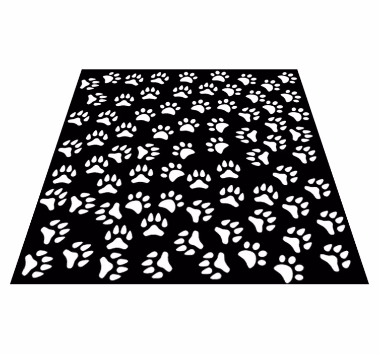 Vinyl teppich tiere in weißen tiermotiven - TenStickers