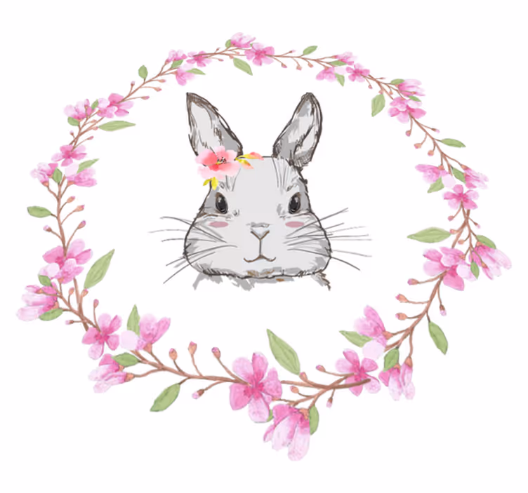 Vinyl teppich tiere wildafrika für kinder hasenmädchen - TenStickers