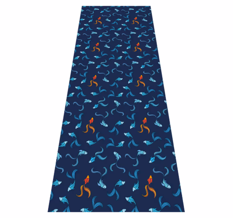 Vinyl teppich tiere ein von tausend orange fischen - TenStickers