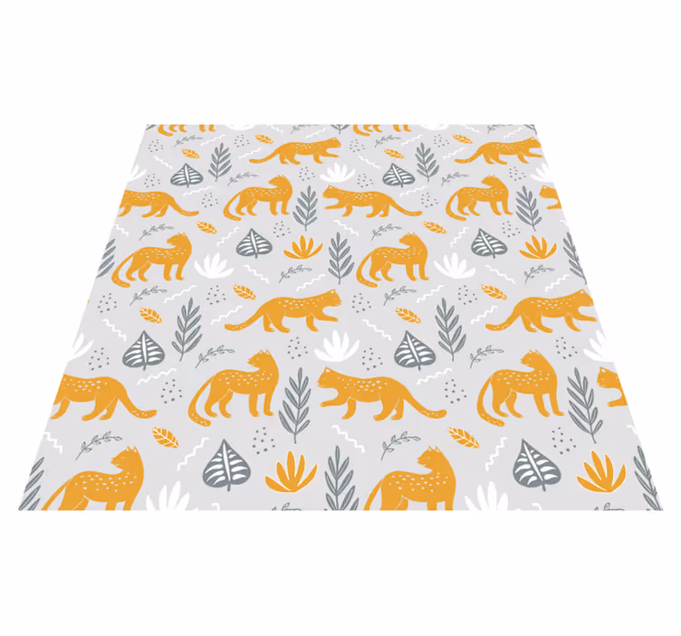 Vinyl teppich tiere leopardenspuren helles muster - TenStickers