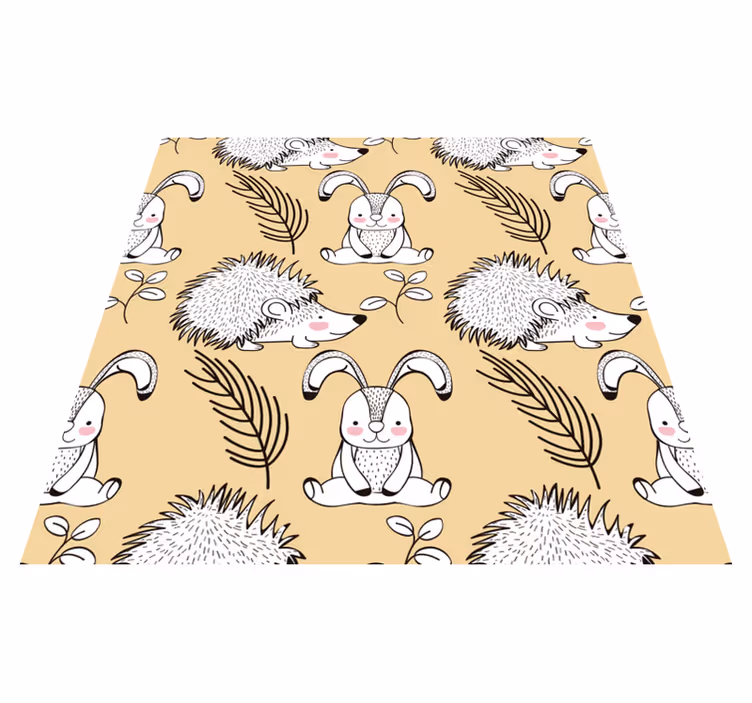 Vinyl teppich tiere mit niedlichen tiermotiven - TenStickers