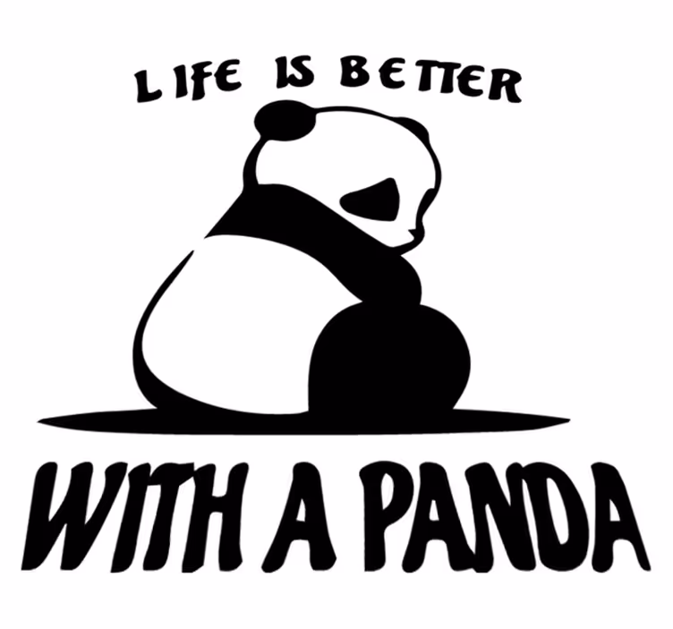 Vinyl teppich tiere mit panda illustration zitat - TenStickers