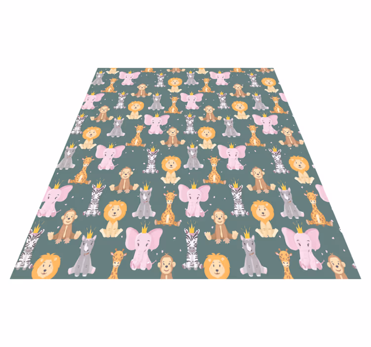 Vinyl teppich tiere mit charmanten tiermerkmalen - TenStickers