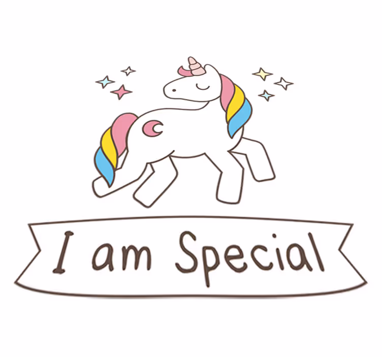 Vinyl teppich tiere einhorn mit besonderem spruch - TenStickers