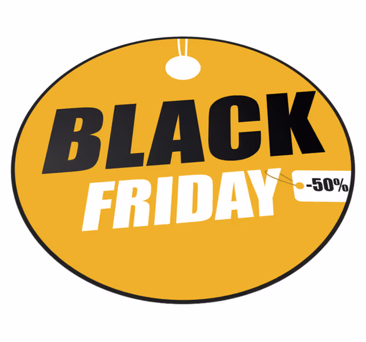 Vinyl teppich black friday personalisierter kreis - TenStickers